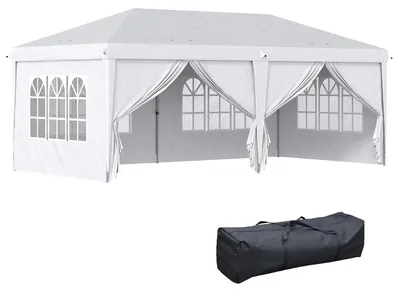 Produktbild von Pavillon – Gartenpavillon – Partyzelt – Gartenzelt – Pop-up-System – Stabil – Faltzelt – mit 4 Seitenwänden