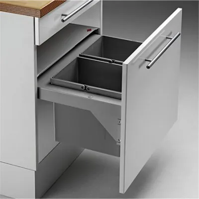 Immagine prodotto di Pullboy Soft 495K/600-2, sistema di raccolta rifiuti, colore grigio alluminio