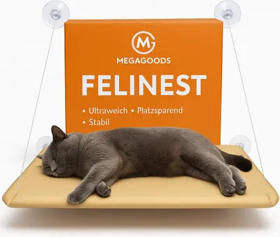 Produktbild von Katzen Fenster-Hängematte ultraweich platzsparend stabil DE.