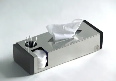 Produktbild von Kosmetikbox Kombibox aus Edelstahl, Seitenteile schwarz