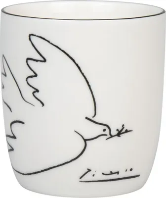 Produktbild von tea4chill Könitz Teebecher Picasso - La Colombe de la Paix (Friedenstaube). Teetasse 230ml, Basic Bone China Porzellan
