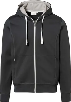 Produktbild von HAKRO Kapuzenjacke Bonded 455, anthrazit/silber, 3XL