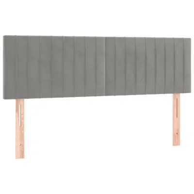 Obrázek produktu pro vidaXL Čela postele světle šedá 144 x 5 x 78/88 cm samet