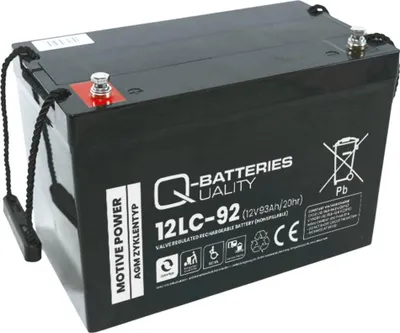 Produktbild von Q-Batteries 12LC-92 / 12V - 93Ah Blei Akku Zyklentyp AGM - Deep Cycle VRLA