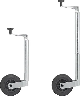 Image de Roue jockey jante en plastique 35mm avec pneu en caoutchouc plein 160x40mm