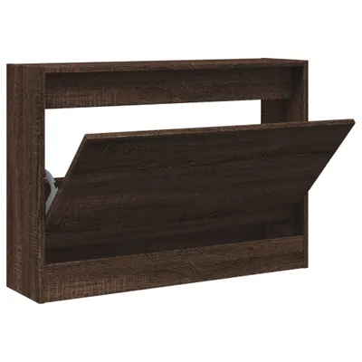 Produktbild von Design Schuhschrank Braun Eichen-Optik 80x21x57 cm Holzwerkstoff, Schuhregale 2024