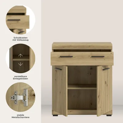 Productafbeelding van Kast breed, model Scout | met lades | Artisan eikenhout