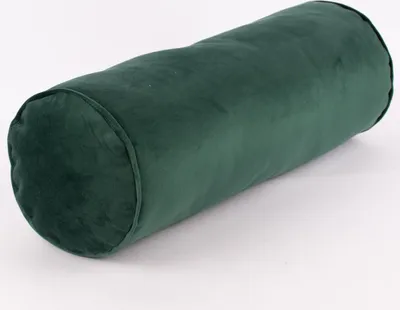 Produktbild von Nackenrolle aus Samt mit Keder und Reißverschluss grün 20x55cm