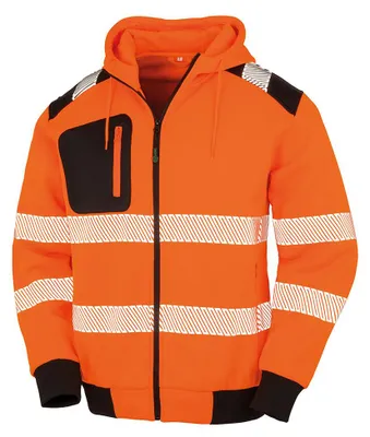 Imagen del producto de Result Genuine Recycled: Sudadera con cremallera completa, uni, para hombre/mujer, seguridad, material reciclado, modelo LT6214 (4XL) (Naranja fluorescente/)