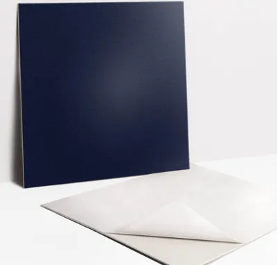 Produktbild von Fliesenaufkleber Set für Bad und Küche - 9 Fliesen Selbstklebend PVC - 30 x 30 - Navy blau
