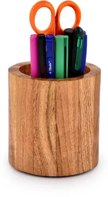 Obrázok produktu pre Kruhový drevený organizér na stôl, multifunkčný, 10 cm