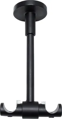 Produktbild von Gardinia Universal Deckenträger Memphis offen, schwarz, 13,5 cm, Ø 16 mm