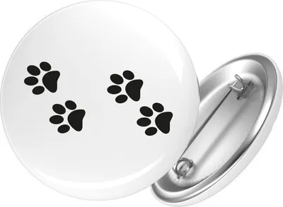 Produktbild von Huuraa Button Fußtapsen Tapsen 59mm rund mit Sicherheitsnadel Ansteckbutton Geschenkidee