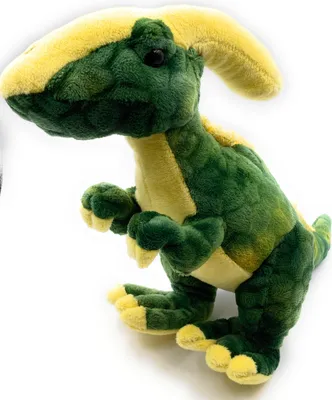 Produktbild von Onwomania Plüschtier Stofftier Kuscheltier Riesenechse Dinosaurier Urzeittier Dino Parasaurolophus Grün