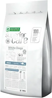 Produktbild von NATURE'S PROTECTION Superior Care White Dogs Grain Free Adult Small Białoryba – Trockenfutter für Hunde – 10 kg