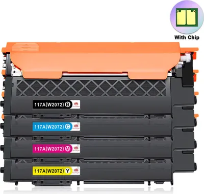 Produktbild von 【Mit Chip】Kompatibel HP 117A W2070A W2071A W2072A W2073A mit HP Color Laser 150a 150nw MFP 178nw 178nwg 179fnw 179fwg (4-Farben-Set)