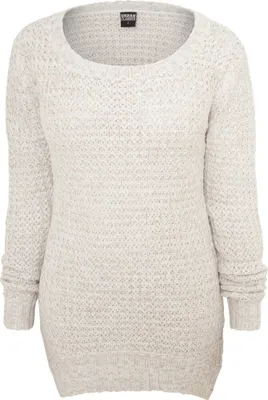 Image de Urban Classics Ladies - LONG WIDENECK sweat blanc - L