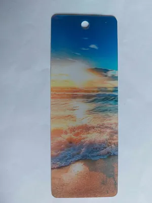 Produktbild von 3D Lesezeichen Sonnenuntergang am Meer, 15x5cm, Wackelbild Wackelkarte Buchzeichen Bookmark Bücher An der See