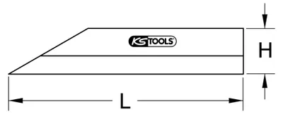 Produktbild von KS Tools 300.0635 Präzisions-Haarlineal, 200mm