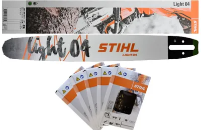 Produktbild von Stihl  30030007713 original Light 04 Führungsschiene Schwert 40cm 1,6// 3/8'  //5 x Stihl original Kette Vollmeisselkette 36210000060