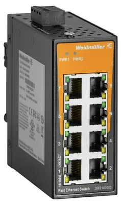 Immagine prodotto di WEI IE-SW-EL08-8TX Netzwerk Switch, unmanaged Fast Ethernet Anzahl Ports: 8x RJ4