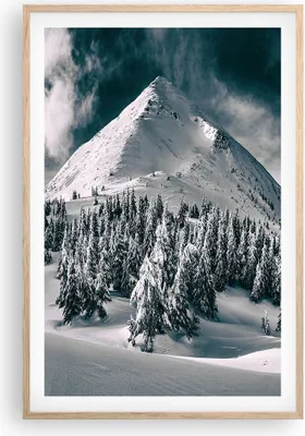 Produktbild von Gerahmtes Poster - Rahmen in heller Eiche - Dunkel Himmel Berg - 61x91,5 cm - Wand Bild - Wanddeko - Wandbilder - Kunstposter - Wandposter - Bilderrahmen - Bilder - Kunstdruck - P2NPA61x91-4459