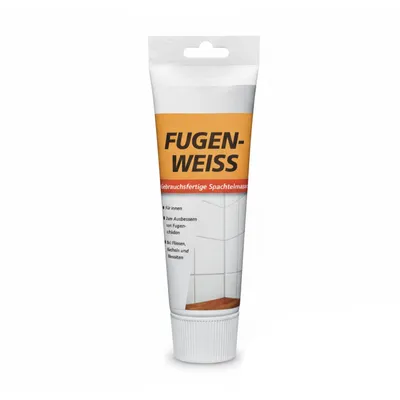 Produktbild von Fugen-Weiß Spachtelmasse für Fugenschäden bei Fliesen, Kacheln und Mosaiken im Innenbereich 300g