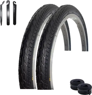 Zdjęcie produktu dla 2 x Roverstone HY 156  „20” opona rowerowa Czarna 47-406 (20 x 1,75) + 2 dętki DV wraz z łyżkami do opon