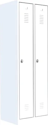 Produktbild von Steelboxx Spind Garderobenschrank Kleiderspind 180 x 60 x 50cm Weiß 510127