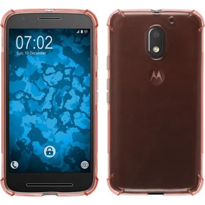 Produktbild von PhoneNatic Case kompatibel mit Lenovo Moto E3 - orange Silikon Hülle ShockProof + 2 Schutzfolien