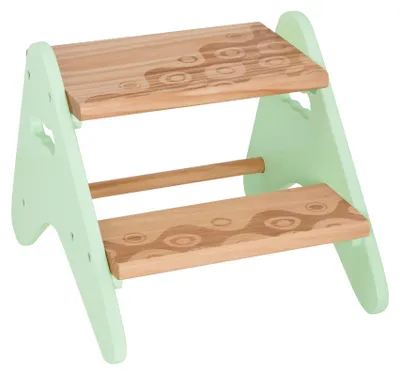 Image de B. toys, siège de soutien "Peek-A-Boost" en bois, couleur menthe
