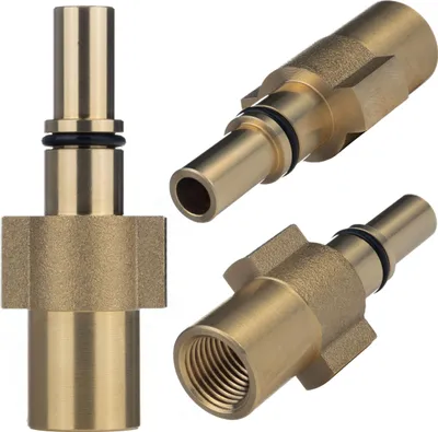 Produktbild von Rosfix Adapter Bayonet auf 1/4" Innengewinde – Messing, 160 bar, 60°C | Für Hochdruckreiniger Black+Decker, Bosch, Stanley