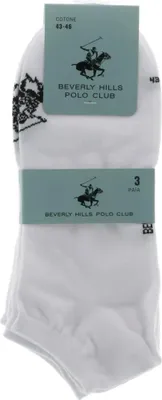 Produktbild von Beverly Hills Polo Club Herren Polo Weiß 477104 : Größe - 35-38 Größe: 35-38