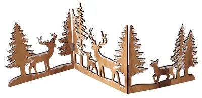 Produktbild von Deko-Aufsteller Skadi Hirsch Holz Hirsch & Wald H22cm Weihnachten Schwibbogen