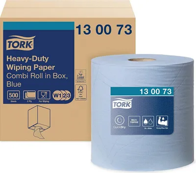 Image de Rouleau de nettoyage multi-usage TORK 2 plis bleu 170 m - extra fort