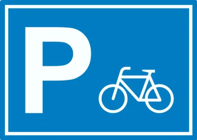 Produktbild von Fahrrad Parkplatz Aufkleber waagerecht A3 (297x420mm)