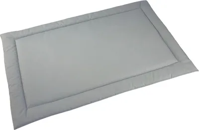Zdjęcie produktu dla Wodoodporne legowisko dla psa rozmiar 110x70 cm  – trwałe, łatwoczyszczące, codura, mata dla małych, średnich i dużych psów, do domu i na zewnątrz – kolor jasny popiel