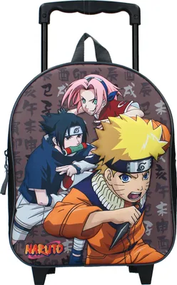 Immagine prodotto di Vadobag Zaino 3D Naruto Ninja può anche essere tirato come un trolley Nero Taglia unica