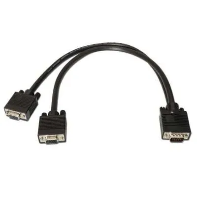 Productafbeelding van AISENS A113-0081, 0,45 m, VGA (D-Sub), 2 x VGA (D-Sub), Mannelijk, Vrouwelijk, Zwart
