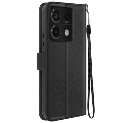 Produktbild von Mayaxess, Redmi Note 13 Pro 5G Wallet Case Standfunktion mit Handschlaufe, Schwarz