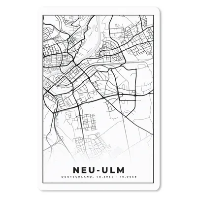 Produktbild von MuchoWow® Mauspad Mousepad Karte - Neu-Ulm - Stadtplan 18x27 cm - Mousepads - Maus Mat - Pad - Mausunterlage
