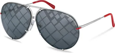 Produktbild von Porsche Design Turbo 1 Sonnenbrille Silber Smoke/Mirror Silver/CAT3 Mann Silber Smoke/Mirror Silver/CAT3