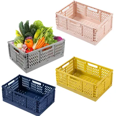 Faltbare Aufbewahrungsboxen, 4er-Set, 30x20x12 cm, stabil, Polyester