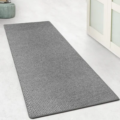 Image de Tapis Kalkutta aspect sisal Tapis résistant et moderne Argent 80 x 150 cm
