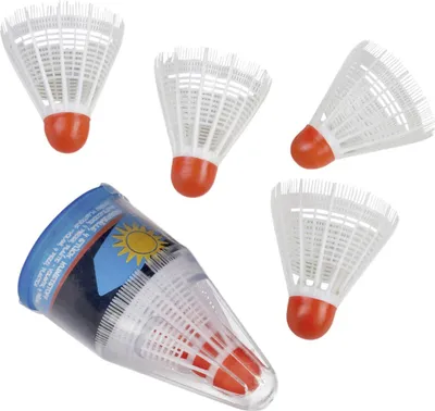 Produktbild von HAPPY PEOPLE FEDERBäLLE 74104 4er Pack Weiss