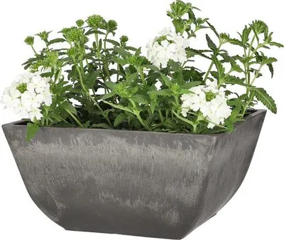 Produktbild von Recyclematerialien-Blumentopf quadratisch 25x25x127 cm grau