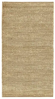 Produktbild von 100 % natürlicher Jute-Teppich handgewebt 150x80 cm Weiß niedriggewebt