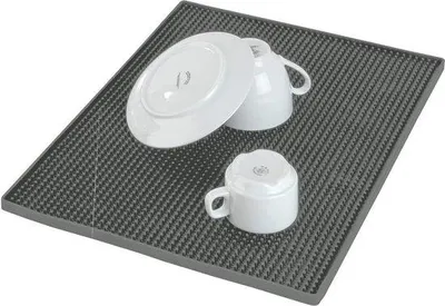 Productafbeelding van Famanu Serviermat - Extra groot - Antislipmat met noppenstructuur - Grijs - 40 x 30 cm