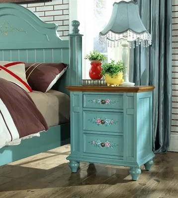 Produktbild von Klassische Nachttische aus echtem Holz Schlafzimmer Konsolentisch Beistelltische