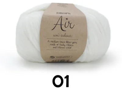 Zdjęcie produktu dla DROPS Air mix (50g/150m) 01 natur